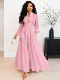 Solid Button-Front Shirt Dress