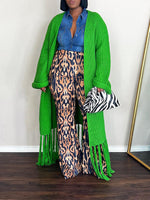 Tied Fringe Cardigan