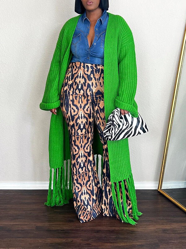 Tied Fringe Cardigan
