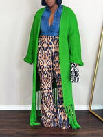 Tied Fringe Cardigan