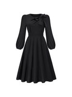 Solid Tied-Neck Midi Dress