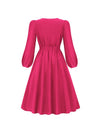 Solid Tied-Neck Midi Dress