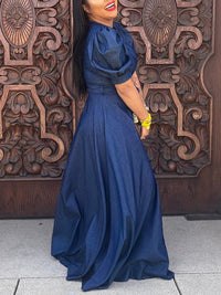 Puff-Sleeve Tied Dress--Clearance