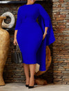 Beautiedoll Solid Draped Bodycon Dress