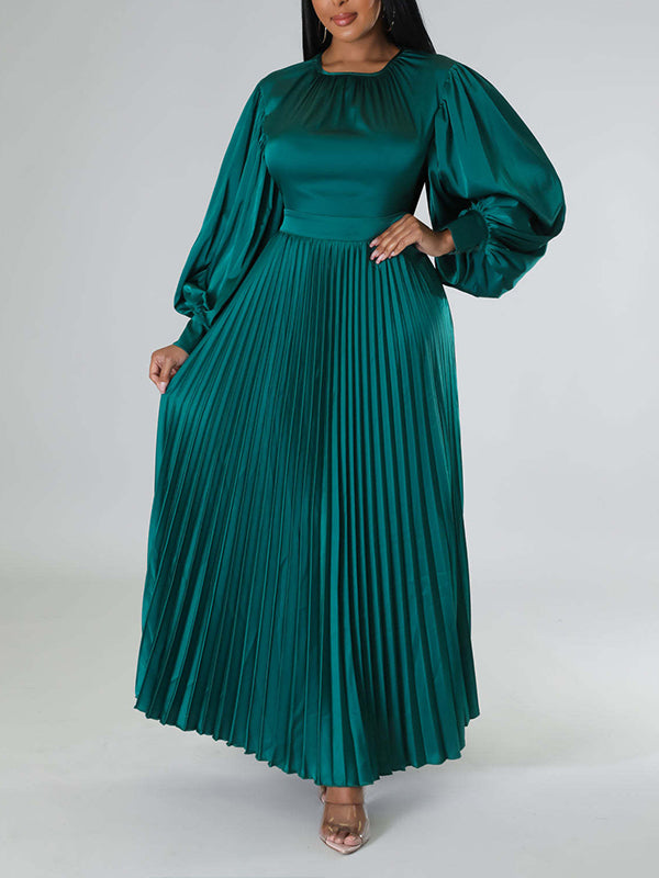 Beautiedoll Solid Pleated Dress