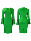 Bell-Sleeve Bodycon Dress