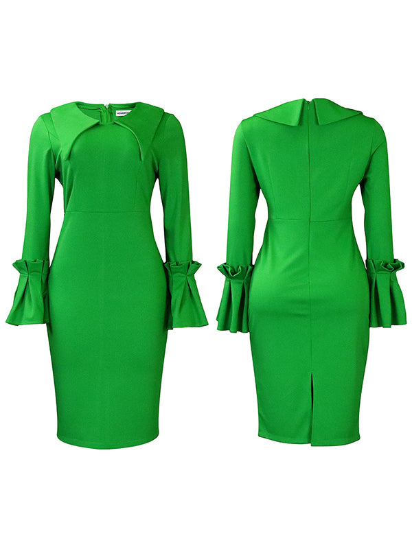 Bell-Sleeve Bodycon Dress
