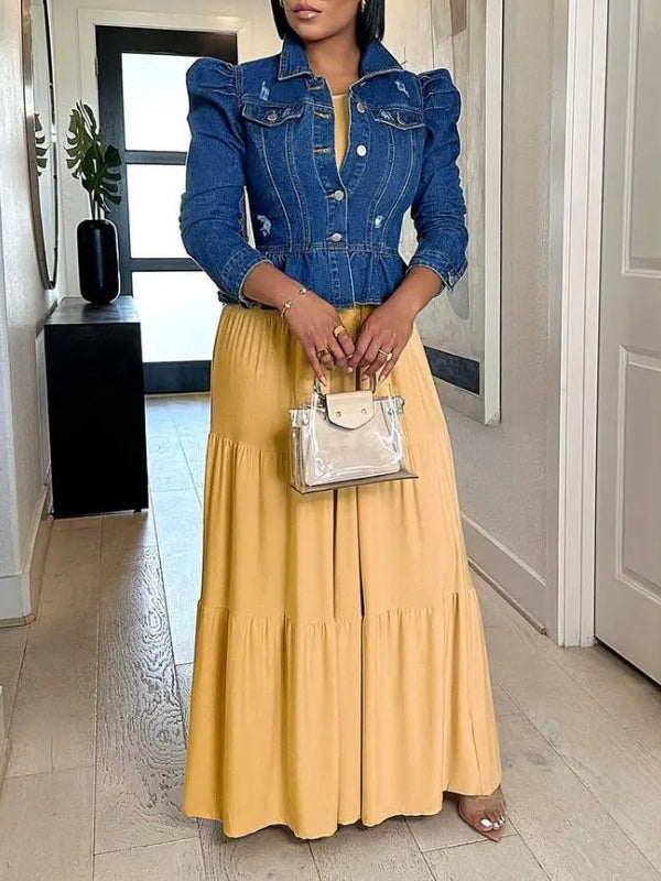 Solid Sleeveless Ruffle Dress