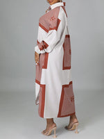 Printed Side-Slit Shirt Dress