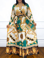 Printed Tied Maxi Dress