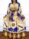 Printed Tied Maxi Dress