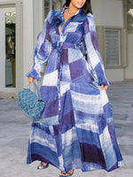 Printed Belted Shirt Dress
