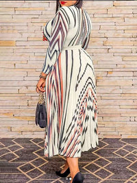Printed Pleated Dress