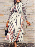 Printed Pleated Dress