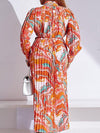 Printed Tied Pleated Dress