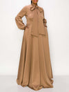 Solid Tied-Neck Maxi Dress