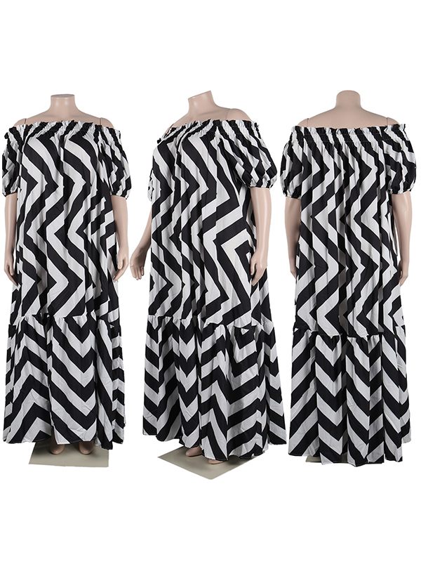 Printed Off-Shoulder Dress
