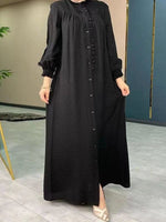 Solid Frilled Shirt Dress