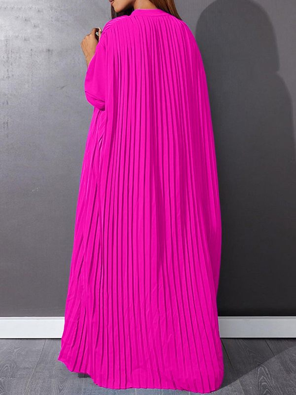 Button-Front Pleated Dress