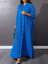 Button-Front Pleated Dress