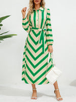 Stripe Tied Shirt Dress