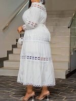 Lace Combo Shirt Dress