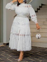 Lace Combo Shirt Dress