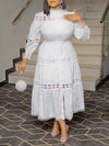 Lace Combo Shirt Dress