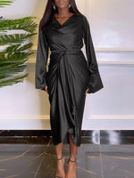 Beautiedoll Bell-Sleeve Top & Tied Skirt Set