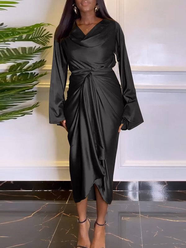 Beautiedoll Bell-Sleeve Top & Tied Skirt Set