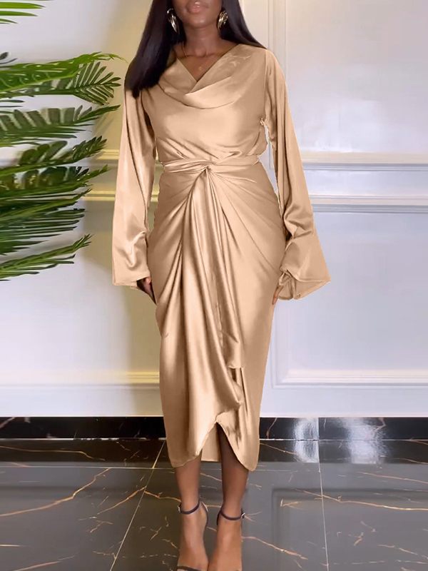 Beautiedoll Bell-Sleeve Top & Tied Skirt Set