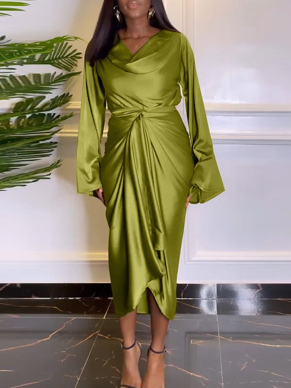 Beautiedoll Bell-Sleeve Top & Tied Skirt Set