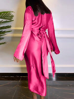 Beautiedoll Bell-Sleeve Top & Tied Skirt Set