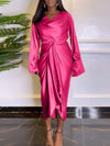Beautiedoll Bell-Sleeve Top & Tied Skirt Set