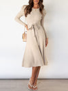 Solid Tied Knit Dress