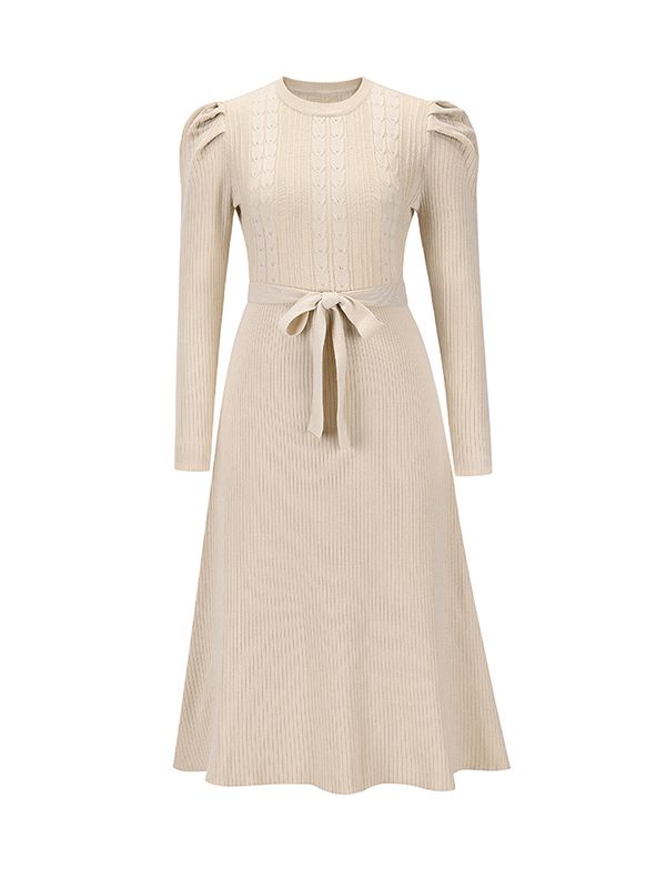 Solid Tied Knit Dress