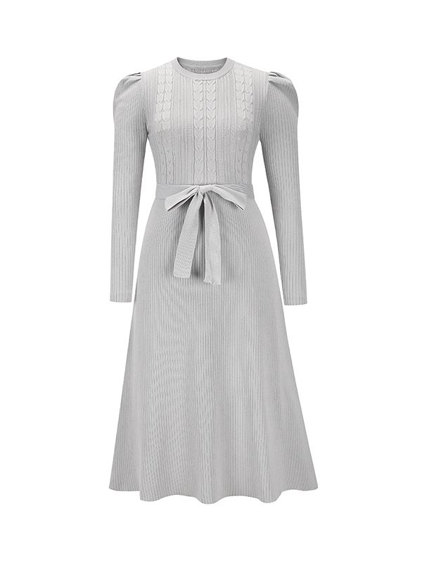 Solid Tied Knit Dress