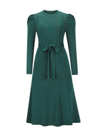 Solid Tied Knit Dress