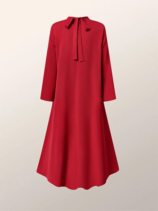Solid Tied-Back Dress