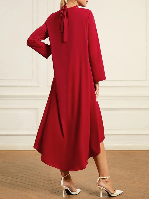 Solid Tied-Back Dress