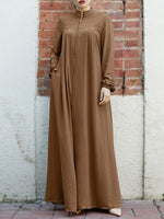 Zip Front Maxi Dress