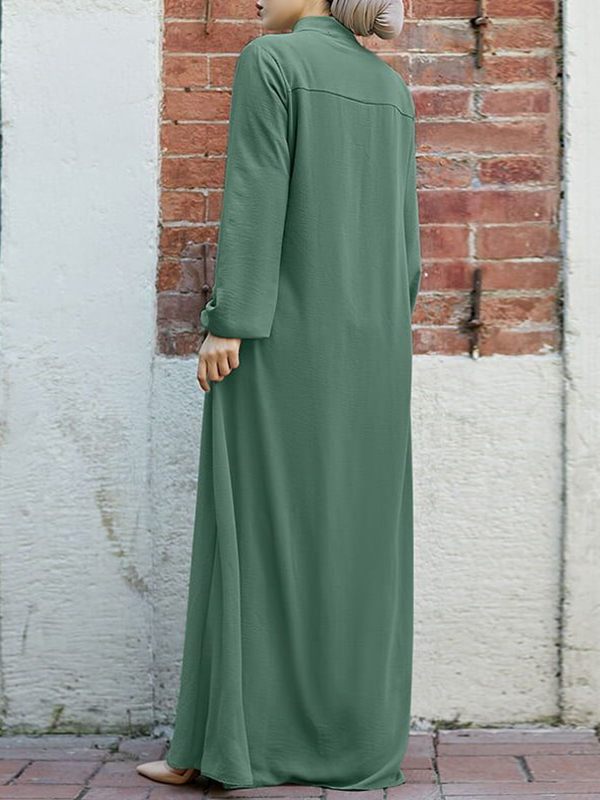 Zip Front Maxi Dress