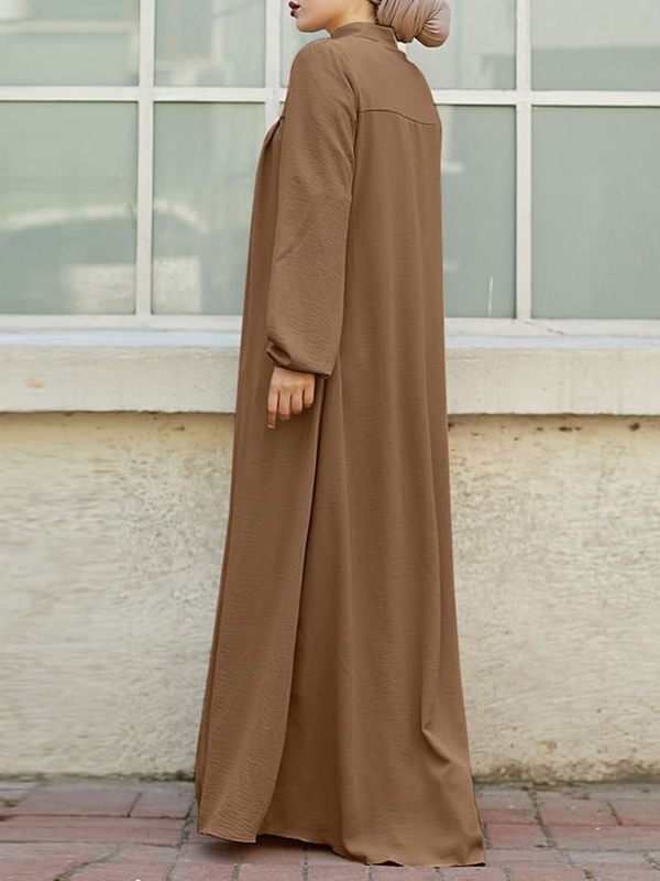 Zip Front Maxi Dress