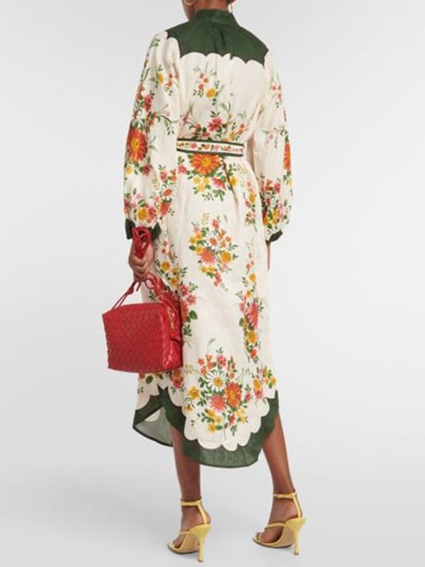Floral Tied Shirt Dress