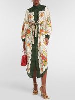 Floral Tied Shirt Dress