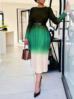 Beautiedoll Ombre Pleated Dress