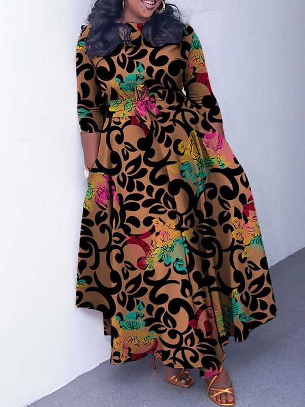 Printed Tied Dress