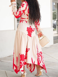 Printed Belted Shirt Dress