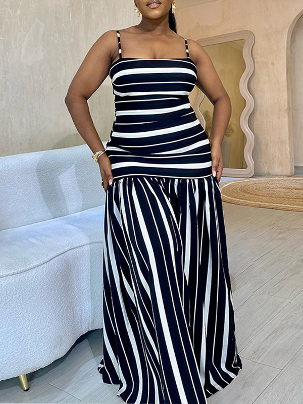 Stripe Cami Maxi Dress