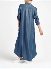 Denim V-Neck Dress
